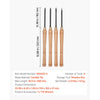VEVOR Wood Lathe Turning Tool Set, 4PCS, Lathe Roughing Finishing and Detailing Hollow Tool with Wooden Handle, Diamond Round Square Carbide Inserts, Wooden Box, for Beginners Hobbyists Professionals