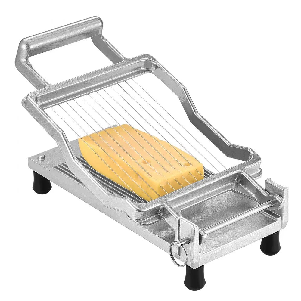 VEVOR Cheese Cutter with Wire, 0.39" & 0.78" Cheeser Butter Cutting Blade, Detachable Cheese Slicer Wire, Aluminum Alloy Commercial Cheese Slicer with 316 Stainless Steel Knife Wire, Kitchen Cooking