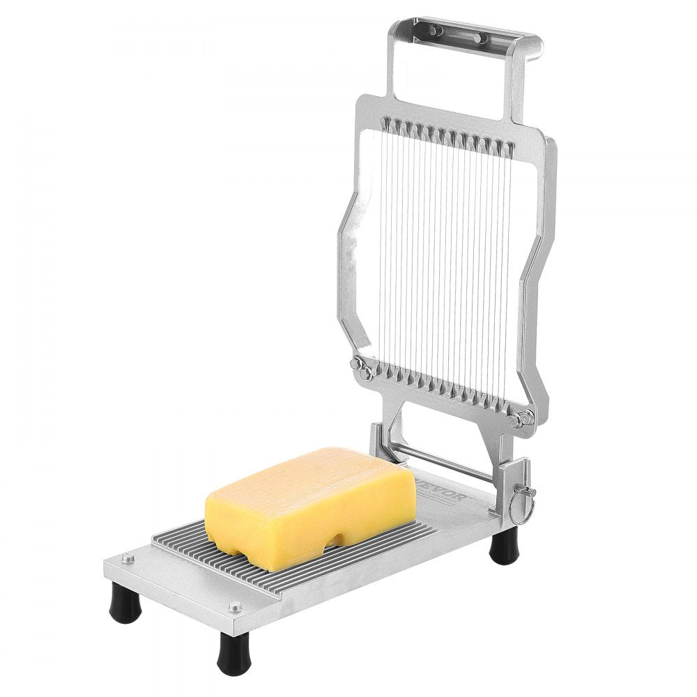 VEVOR Cheese Cutter with Wire, 0.2" Ultra-Thin Cheeser Butter Cutting Blade, Detachable Cheese Slicer Wire, Aluminum Alloy Commercial Cheese Slicer with 316 Stainless Steel Knife Wire, Kitchen Cooking