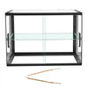 VEVOR Bakery Display Case, 2-Tier Commercial Countertop Pastry Display Case, Clear Acrylic Bread Box for Kitchen, Party Cake Cabinet with Sliding Door for Cookie Dessert Donut, 21.7" x 15.2" x 15.4"