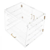 VEVOR Bakery Display Case, 4-Tier Commercial Countertop Pastry Display Case, Clear Acrylic Bread Box for Kitchen, Party Cake Cabinet with Magnetic Rear Door for Cookie Dessert Donut, 20.9"x17.1"x16.3"