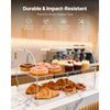 VEVOR Bakery Display Case, 2-Tier Commercial Countertop Pastry Display Case, Clear Acrylic Bread Box for Kitchen, Party Cake Cabinet with Magnetic Rear Door for Cookie Dessert Donut, 22" x 14" x 14"