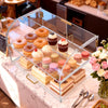 VEVOR Bakery Display Case, 2-Tier Commercial Countertop Pastry Display Case, Clear Acrylic Bread Box for Kitchen, Party Cake Cabinet with Magnetic Rear Door for Cookie Dessert Donut, 22" x 14" x 14"