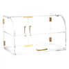 VEVOR Bakery Display Case, 2-Tier Commercial Countertop Pastry Display Case, Clear Acrylic Bread Box for Kitchen, Party Cake Cabinet with Magnetic Rear Door for Cookie Dessert Donut, 22" x 14" x 14"
