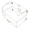 VEVOR Bakery Display Case, 2-Tier Commercial Countertop Pastry Display Case, Clear Acrylic Bread Box for Kitchen, Party Cake Cabinet with Magnetic Rear Door for Cookie Dessert Donut, 22" x 14" x 14"