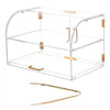 VEVOR Bakery Display Case, 2-Tier Commercial Countertop Pastry Display Case, Clear Acrylic Bread Box for Kitchen, Party Cake Cabinet with Magnetic Rear Door for Cookie Dessert Donut, 22" x 14" x 14"