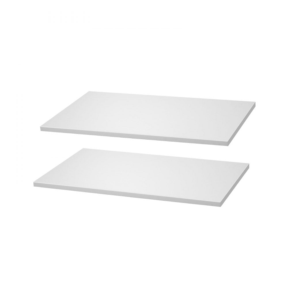 VEVOR Melamine Shelves, 2 Piece, Wooden Cabinet Shelves Cut to Size for Closet System, Replacement Cabinet Shelf, Versatile Use Wardrobe Board for Closets, Cabinets, or any custom Shelving Needs