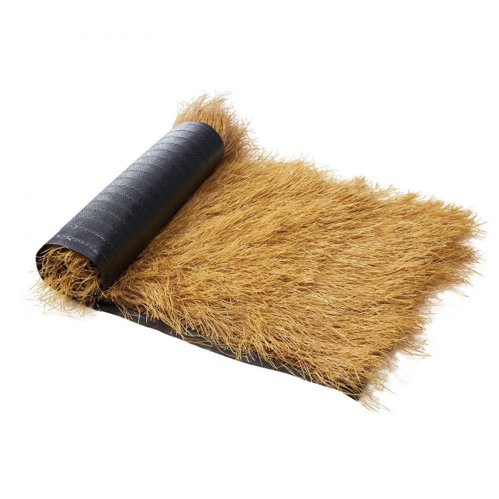 VEVOR Artificial Thatch Grass Roof, 1.6 x 19.7 ft Tiki Bar Hut Thatch Roofing Roll, Waterproof & Fire-Resistant, Palapa Tiki Roof Mat for Patio Pool Beach Tropical Hawaiian Party Décor