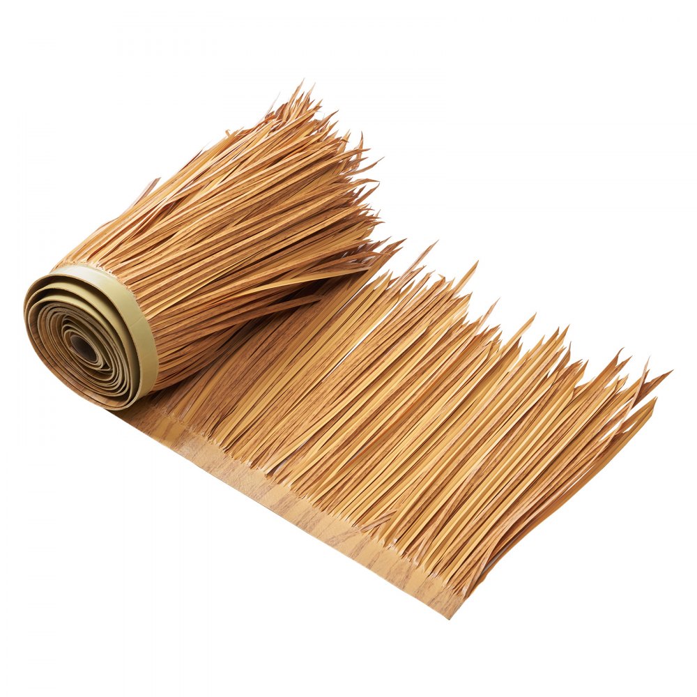 VEVOR Artificial Thatch Grass Roof, 1.6 x 16.4 ft Mexican Style Tiki Bar Hut Skirt Thatch Roofing Roll, Waterproof & Fire-Resistant, Palapa Duck Blind Grass for Patio Pool Beach Hawaiian Party Décor