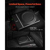 VEVOR 8" 240W Underseat Car Subwoofer, 120W RMS Rated Power Slim Powered Car Subwoofers Under the Seat, Low Profile Audio Sub Built-in Amplifier, High/Low Level Input & Volume Controller for SUVs, Car, Truck, RV