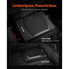 VEVOR 10" 240W Underseat Car Subwoofer, Slim Powered Car Subwoofers Under the Seat, Low Profile Audio Sub Built-in Amplifier, High/Low Level Input & Volume Controller for SUVs, Car, Truck, RV