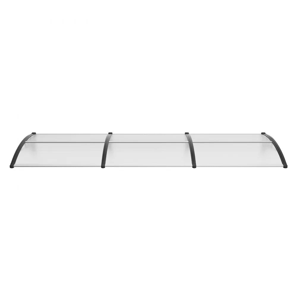 VEVOR Window Door Awning Canopy, 38" x 117" Door Canopy Exterior, UF50+ PC Sunshade Sheet Awnings, Outdoor Patio Awning Sun Shade, Transparent, Waterproof, for Sun Shutter, UV, Rain, Snow Protection
