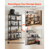 VEVOR Storage Shelves, 5-Tier Adjustable, 3000 lbs Capacity, Heavy Duty Garage Storage Shelving Unit, Metal Utility Rack Shelf, for Kitchen Pantry Basement Bathroom, 36.34" W x 12.17" D x 71.38" H