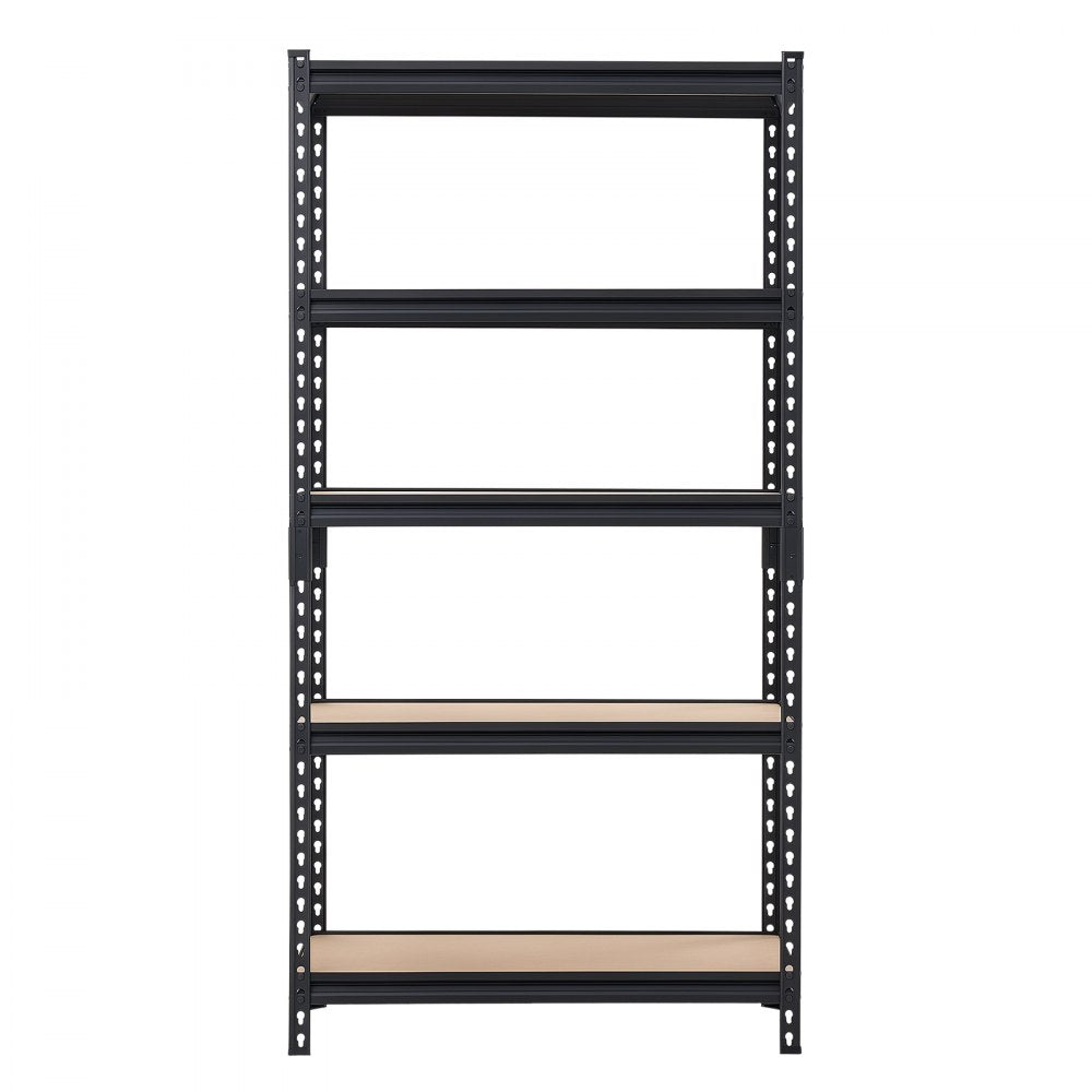 VEVOR Storage Shelves, 5-Tier Adjustable, 2000 lbs Capacity, Heavy Duty Garage Storage Shelving Unit, Metal Utility Rack Shelf, for Kitchen Pantry Basement Bathroom, 32.36" W x 16.34" D x 62.76" H