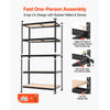 VEVOR Storage Shelves, 5-Tier Adjustable, 2500 lbs Capacity, Heavy Duty Garage Storage Shelving Unit, Metal Utility Rack Shelf, for Garage Warehouse Basement Kitchen, 40.35" W x 20.35" D x 71.38" H