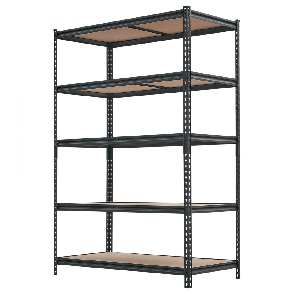 VEVOR Storage Shelves, 5-Tier Adjustable, 3000 lbs Capacity, Heavy Duty Garage Storage Shelving Unit, Metal Utility Rack Shelf, for Garage Workshop Warehouse Basement, 48.35" W x 24.37" D x 71.38" H