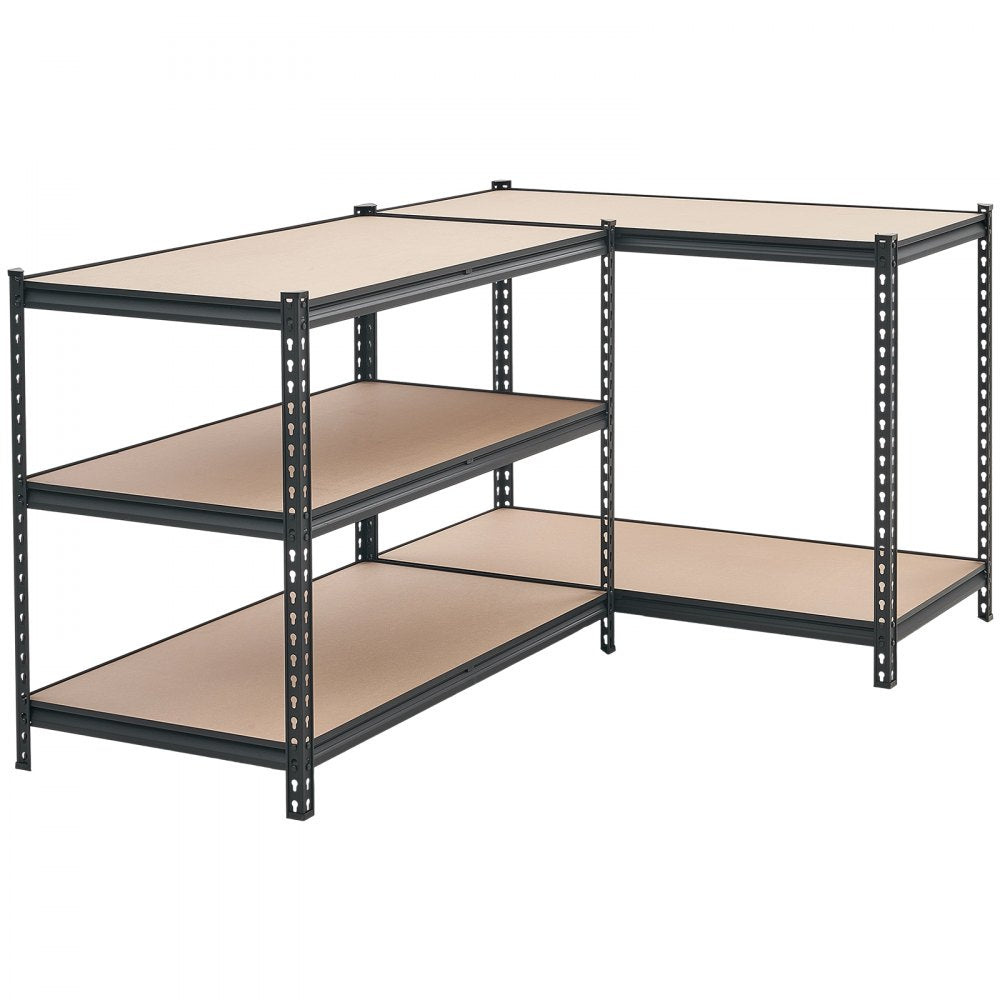 VEVOR Storage Shelves, 5-Tier Adjustable, 3000 lbs Capacity, Heavy Duty Garage Storage Shelving Unit, Metal Utility Rack Shelf, for Garage Workshop Warehouse Basement, 48.35" W x 24.37" D x 71.38" H