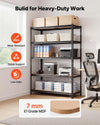 VEVOR Storage Shelves, 5-Tier Adjustable, 3000 lbs Capacity, Heavy Duty Garage Storage Shelving Unit, Metal Utility Rack Shelf, for Garage Workshop Warehouse Basement, 48.35" W x 24.37" D x 71.38" H