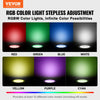 VEVOR 12V LED Pool Illumination, 10" Diameter 40W, Multi-Color RGBW, Submersible Light for Pools & Spas, Includes 50 FT Cable & Remote, Suitable for 10" Wet Niches, IP68