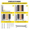VEVOR Gate Roller Guide 6\" Sliding Gate Black Nylon Roller Coloring Zinc Painted Sliding Gate Guide With L-Shape Bracket and Adjustable Bolts Slide Gate Support Assembly For Sliding Gates Guide Rolle