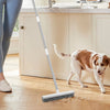 VEVOR Pet Hair Removal Broom, 58.46 in Adjustable Long Handle, Rubber Broom with Built in Squeegee Reusable Dog Cat Hair Remover, for Couch Furniture Hardwood Floor Tile