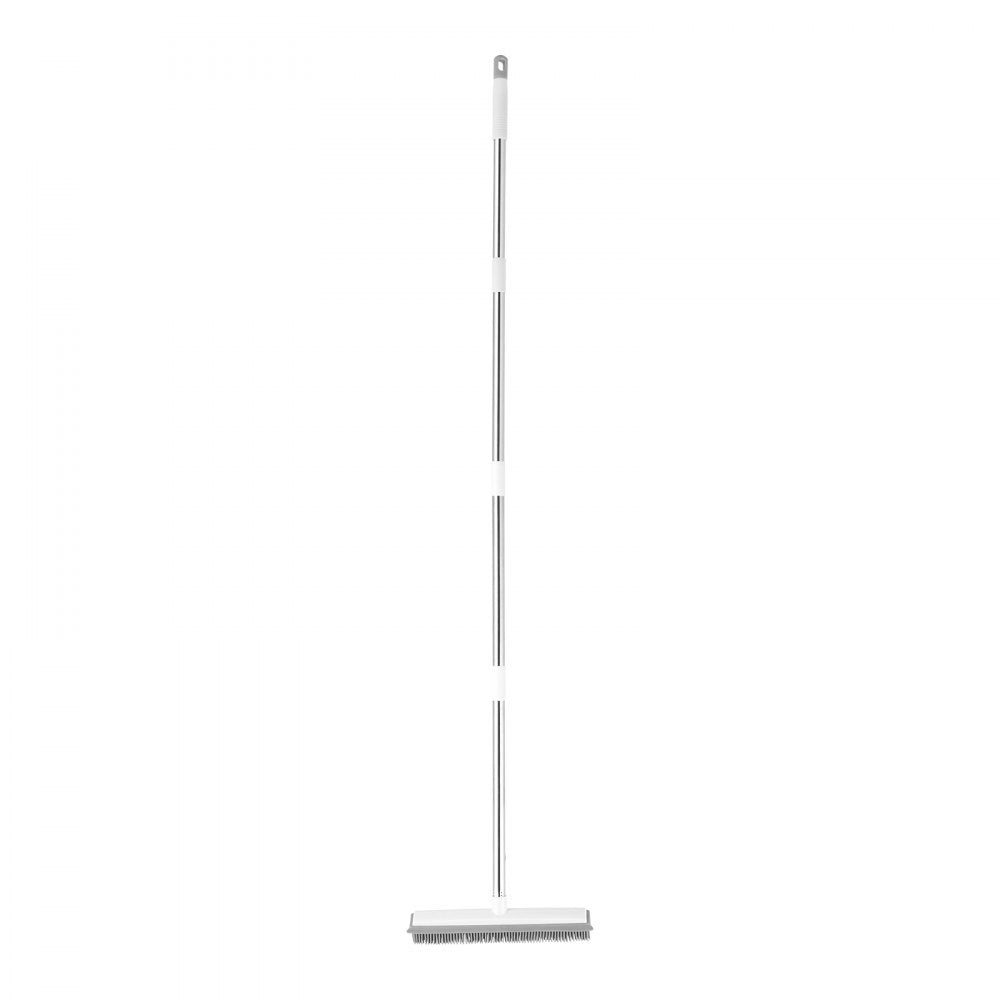 VEVOR Pet Hair Removal Broom, 58.46 in Adjustable Long Handle, Rubber Broom with Built in Squeegee Reusable Dog Cat Hair Remover, for Couch Furniture Hardwood Floor Tile
