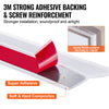 VEVOR Garage Door Seal Top and Sides Seal Strip, 34 FT Universal Weather Stripping Replacement Soft and Hard Composite, Weatherproofing Garage Door TPE Seals with Adhesive Backed and Screws, White