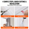 VEVOR Garage Door Seal Top and Sides Seal Strip, 34 FT Universal Weather Stripping Replacement Soft and Hard Composite, Weatherproofing Garage Door TPE Seals with Adhesive Backed and Screws, White