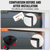 VEVOR Garage Door Seal Top and Sides Seal Strip, 20 FT Universal Weather Stripping Replacement Soft and Hard Composite, Weatherproofing Garage Door TPE Seals with Adhesive Backed and Screws, Black