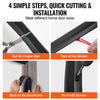 VEVOR Garage Door Seal Top and Sides Seal Strip, 20 FT Universal Weather Stripping Replacement Soft and Hard Composite, Weatherproofing Garage Door TPE Seals with Adhesive Backed and Screws, Black