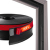 VEVOR Garage Door Seal Top and Sides Seal Strip, 20 FT Universal Weather Stripping Replacement Soft and Hard Composite, Weatherproofing Garage Door TPE Seals with Adhesive Backed and Screws, Black