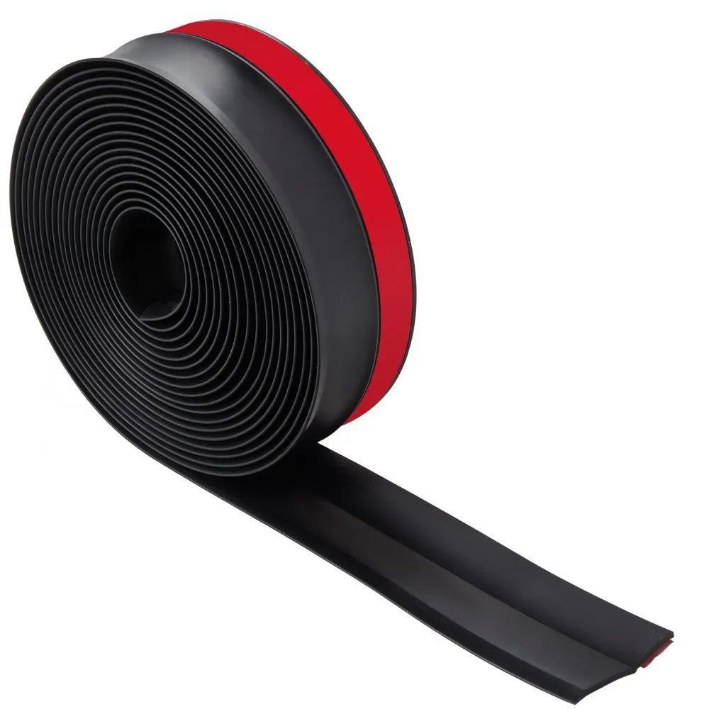 VEVOR Garage Door Seal Top and Sides Seal Strip, 20 FT Universal Weather Stripping Replacement Soft and Hard Composite, Weatherproofing Garage Door TPE Seals with Adhesive Backed and Screws, Black