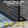 VEVOR Garage Door Threshold Seal Strip, 10 FT Universal Garage Door Floor Seal Strip with Adhesive, Garage Door Bottom Weatherproof Strip, Upgraded Thick PVC DIY Weather Stripping Replacement, Black