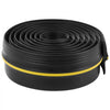 VEVOR Garage Door Threshold Seal Strip, 12 FT Universal Garage Door Floor Seal Strip with Adhesive, Garage Door Bottom Weatherproof Strip, Upgraded Thick PVC DIY Weather Stripping Replacement, Black