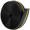 VEVOR Garage Door Threshold Seal Strip, 20 FT Universal Garage Door Floor Seal Strip with Adhesive, Garage Door Bottom Weatherproof Strip, Upgraded Thick PVC DIY Weather Stripping Replacement, Black