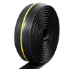 VEVOR Garage Door Threshold Seal Strip, 20 FT Universal Garage Door Floor Seal Strip with Adhesive, Garage Door Bottom Weatherproof Strip, Upgraded Thick PVC DIY Weather Stripping Replacement, Black