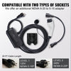 VEVOR Level 1+2 Portable EV Charger, 16 Amp 120V or 240V, Electric Vehicle Charger with 28-Foot Charging Cable NEMA 6-20P Plug NEMA 5-15 Adapter, Plug-in Home EV Charging Station for SAE J1772 EVs