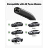 VEVOR Level 1/2 Tesla Charger, 16 Amp, Portable Electric Car EV Charger with 25 ft Charging Cable, 120V-240V, NEMA 6-20P Plug NEMA 5-15 Adapter, LED Indicator, NACS Connector for Tesla Model Y/X/3/S