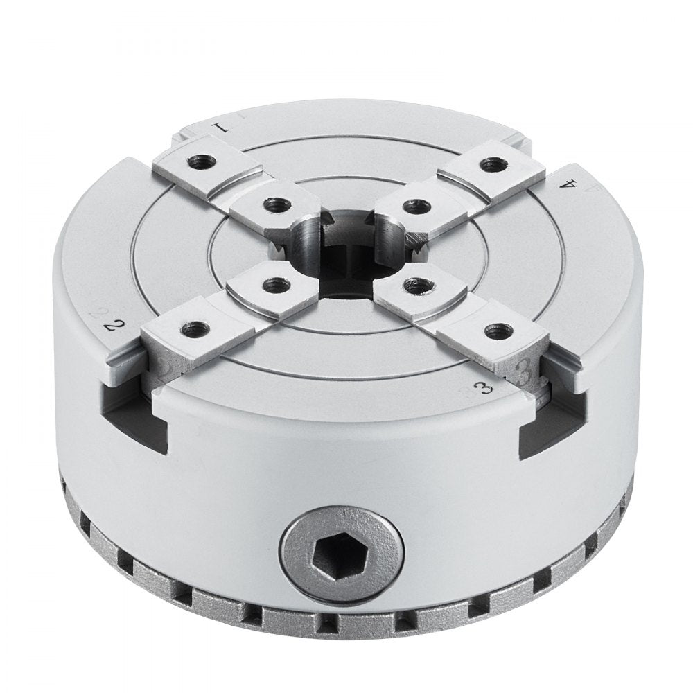 VEVOR KP96 Lathe Chuck, 4-Jaw 3.75" Diameter, Metal Lathe Chuck Turning Machine Accessories, Self-centering Tool, for Lathe, Precision Machining, Grinding Machines, Milling Machines