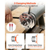 VEVOR 4 Inch Wood Lathe Chuck, 4-Jaw, Self-Centering Wood Turning Chuck Set with 1" x 8TPI Thread & Adapter, Nickel-Plated, High-Hardness Steel, Inside Clamping & Outside Support, for Woodworking