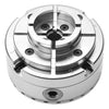 VEVOR 4 Inch Wood Lathe Chuck, 4-Jaw, Self-Centering Wood Turning Chuck Set with 1" x 8TPI Thread & Adapter, Round Jaws, Step Jaws, Thickened Nickel-Plated, High-Hardness Steel, for Woodworking Lathe