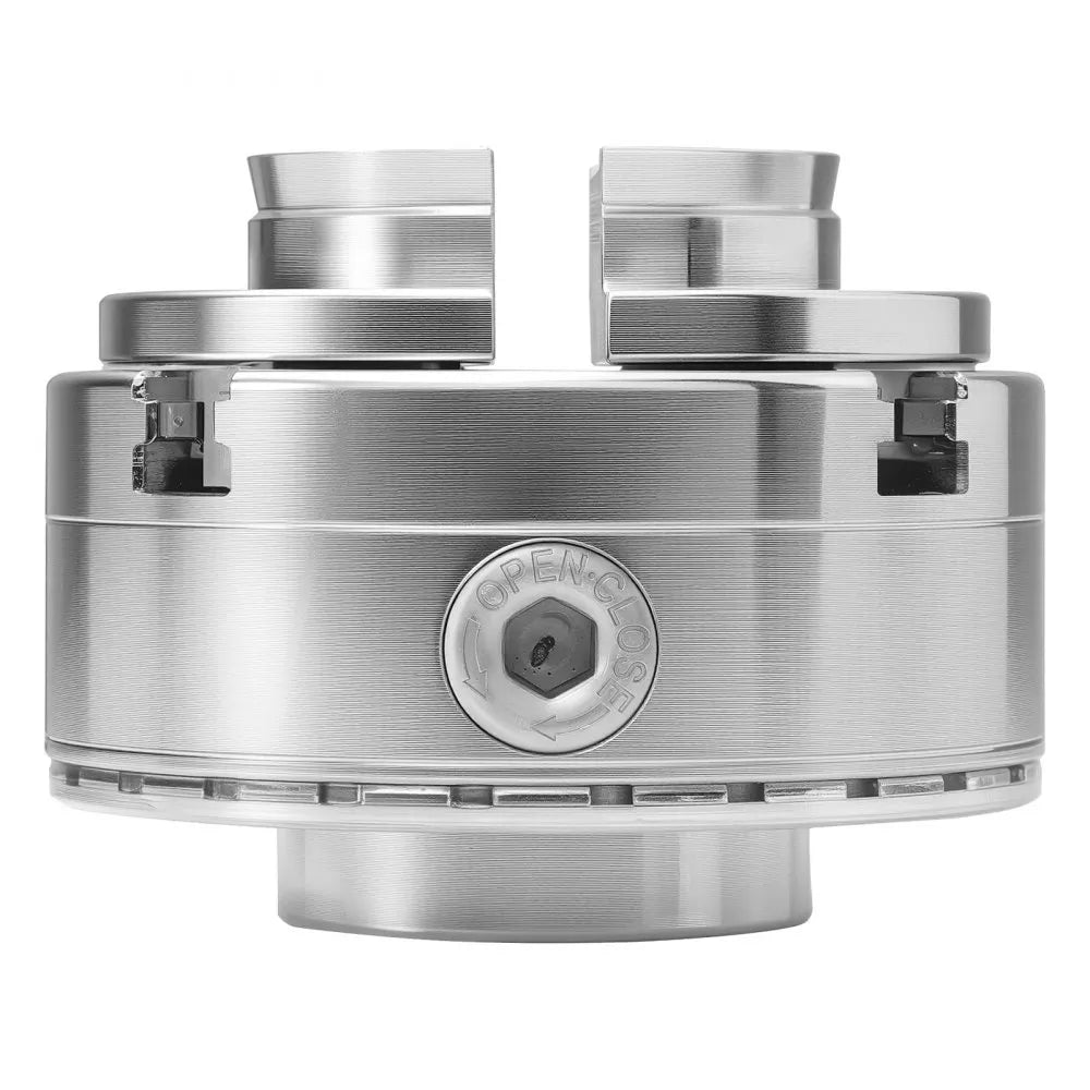 VEVOR 4 Inch Wood Lathe Chuck, 4-Jaw, Self-Centering Wood Turning Chuck Set with 1" x 8TPI Thread & Adapter, Round Jaws, Step Jaws, Thickened Nickel-Plated, High-Hardness Steel, for Woodworking Lathe