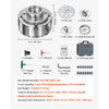 VEVOR 4 Inch Wood Lathe Chuck, 4-Jaw, Self-Centering Wood Turning Chuck Set with 1" x 8TPI Thread & Adapter, 5 PCS Jaws Round/Flat/Step/Pin, Carry Case, Nickel-Plated Finish, for Woodworking Lathe