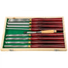 VEVOR 8-Piece Wood Lathe Chisel Kit, HSS Steel Blades, Woodworking Turning Tools with Wooden Storage Case, Ideal for Wood, Root, and Furniture Carving - Red