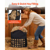 VEVOR Hay Bag for Horses, 21.65 x 7.28 x 25.2 in, 1.81 x 1.81 in Holes, Premium Nylon Construction with PVC Waterproof Coating, Adjustable Hanging Straps and Metal Hooks, Slow Feed Hay Bag for Horses