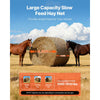 VEVOR Round Bale Hay Net, 4.92 x 4.92 x 4.92 ft, 1.5 inch Holes, PE Material, Knotless Design, with Zip Ties, Needle Shuttle, Repair Twine and Storage Bag, Slow Feeder Round Bale Net for Horses