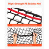 VEVOR Round Bale Hay Net, 4.92 x 4.92 x 4.92 ft, 1.5 inch Holes, PE Material, Knotless Design, with Zip Ties, Needle Shuttle, Repair Twine and Storage Bag, Slow Feeder Round Bale Net for Horses