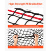 VEVOR Round Bale Hay Net, 5.91 x 5.91 x 5.91 ft, 1.65 inch Holes, PE Material, Knotless Design, with Zip Ties, Needle Shuttle, Repair Twine and Storage Bag, Slow Feeder Round Bale Net for Horses