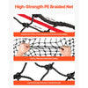 VEVOR Round Bale Hay Net, 4.92 x 4.92 x 4.92 ft, 1.75 inch Holes, PE Material, Reinforced Knotted Design, with Zip Ties, Needle Shuttle, and Repair Twine, Slow Feeder Round Bale Net for Horses