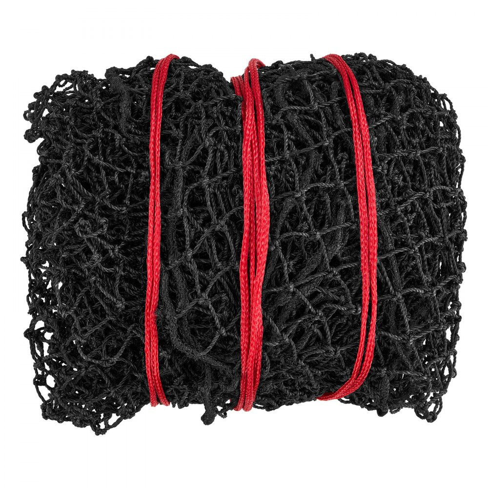 VEVOR Round Bale Hay Net, 4.92 x 4.92 x 4.92 ft, 1.75 inch Holes, PE Material, Reinforced Knotted Design, with Zip Ties, Needle Shuttle, and Repair Twine, Slow Feeder Round Bale Net for Horses